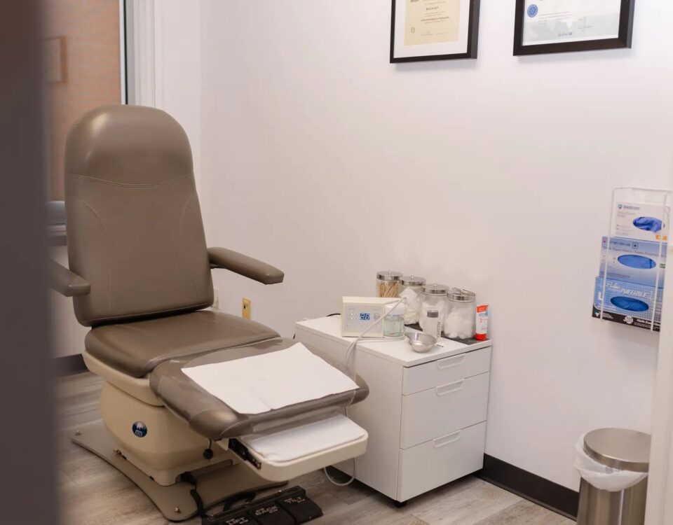 Fauteuil pour soins de pieds